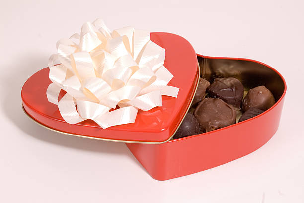 Chocolates in heart box